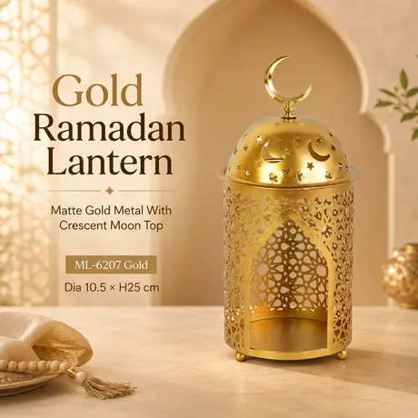 Ramadan Lanterns ML-6207 Gold