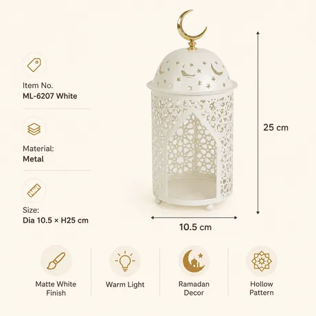 Ramadan Lanterns ML-6207 white