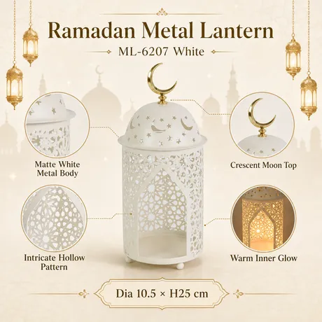 Ramadan Lanterns ML-6207 white