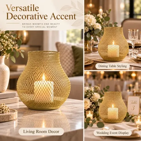 Metal Candle Holder CH-34126-16GD