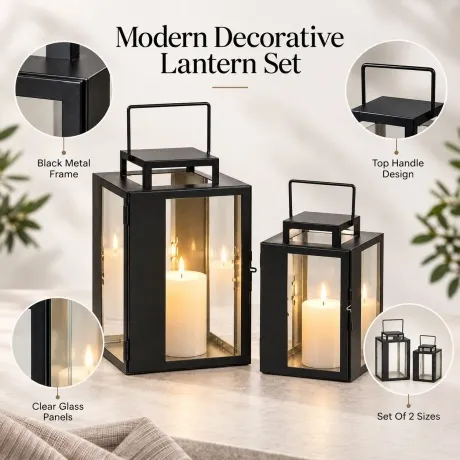 Metal Lantern ML-5633R
