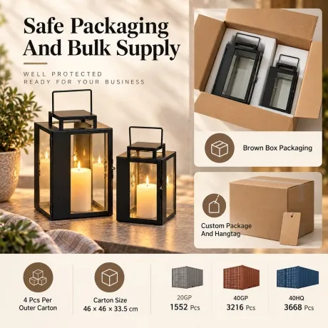 Metal Lantern ML-5633R