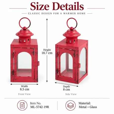Metal Lantern ML-5742-19R