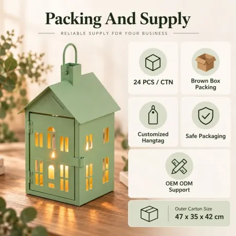 Metal Lantern ML-5743-20G