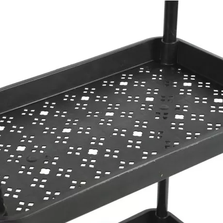 3 tier rolling utility cart storage trolley with hooks and handles wholesale manufacturers