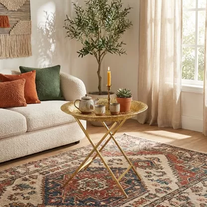Elevate Your Space: The Rise of the Neo-Deco Gold Tray Table in 2026