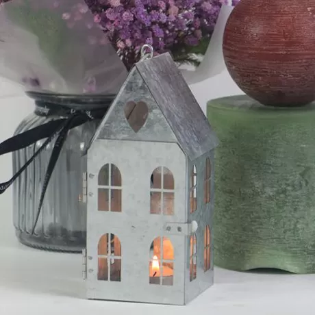 christmas village metal house ornament hanging candle holder decor supplier