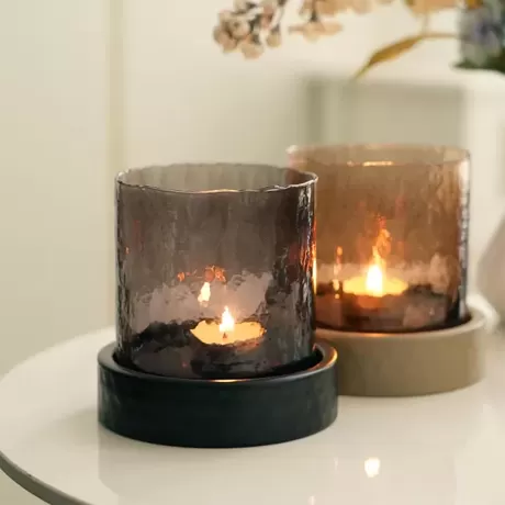 Glass Candle Holder CH-34044