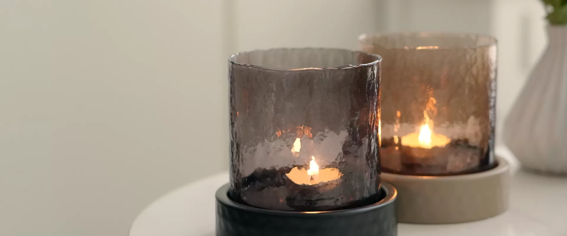 Glass Candle Holder