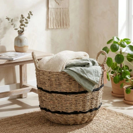 Hand-Woven Seagrass Storage Basket FYDBT-240