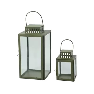 Metal Lantern ML-5607G Set of 2