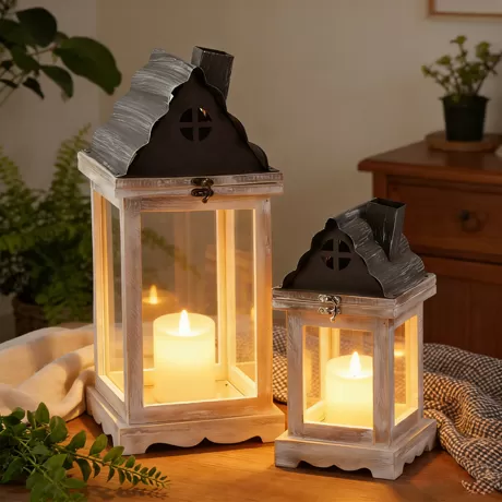 Metal Lantern ML-5976 Set of 2