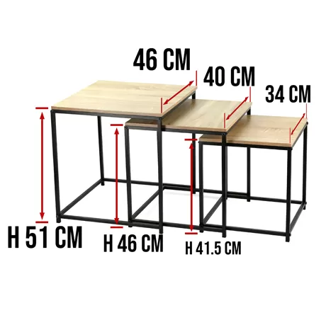 metal side coffee table ctb 160 4