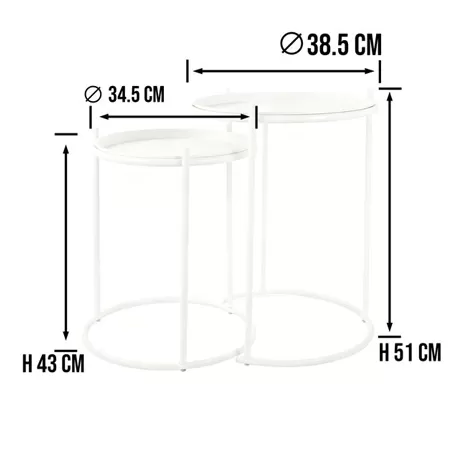 metal side coffee table ctb 161 3