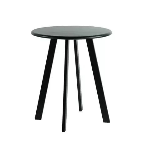 mid century modern round coffee table black metal living room centerpiece manufacturers