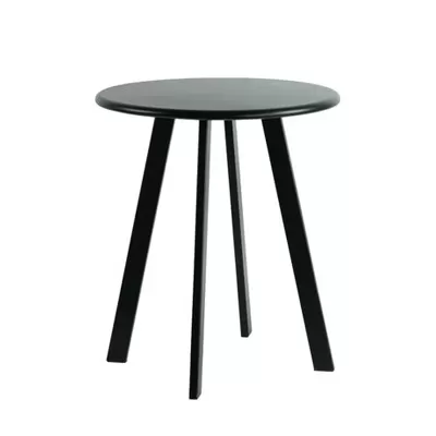 Mid Century Modern Round Coffee Table Black Metal Living Room Centerpiece