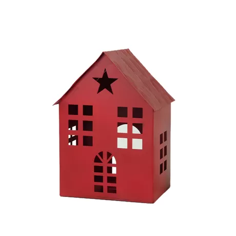 rustic iron art house candle holder with star cutout set of 2 tea light stand suppliers