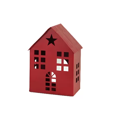 rustic iron art house candle holder with star cutout set of 2 tea light stand wholesale manufacturers