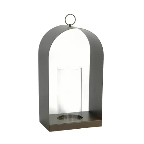 rustic metal arch lantern with glass hurricane open frame candle holder manufacturers